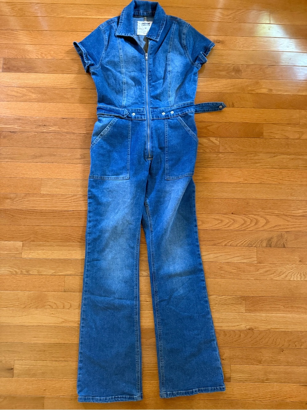 Denim Jumpsuit Jeans - Blue Women's Utility Style